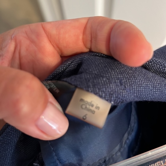 Blue stretch stovepipe trousers, with cuffed leg. Really flattering. - Picture 4 of 4